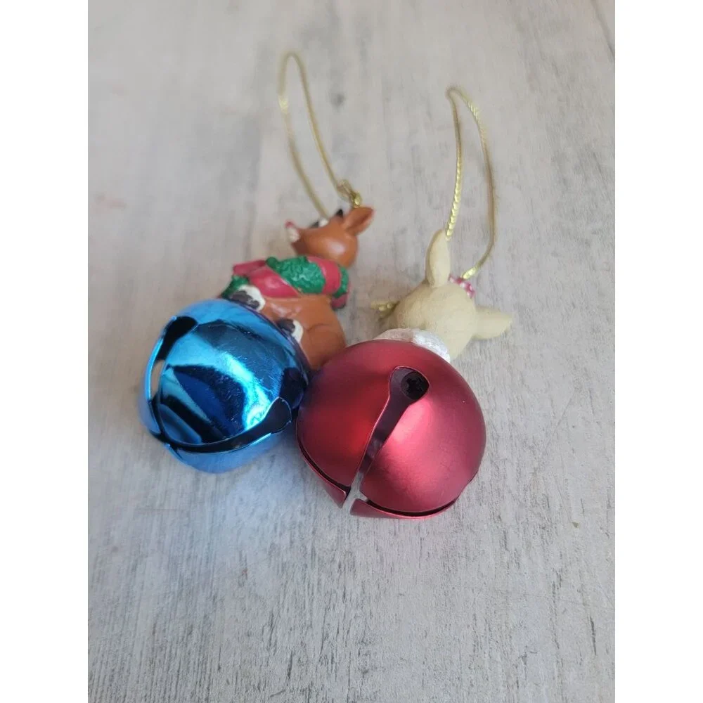 Rudolph Clarice reindeer movie bell ornament Xmas‎ set